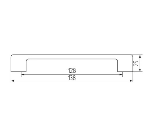 Ручка-скоба R74-128 черный - 1