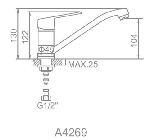 Кухонный смеситель Accoona A4269 низкий - 2