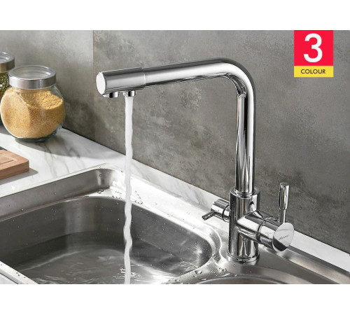 Кухонный смеситель Accoona A5179-4 хром с фильтром для воды - 6