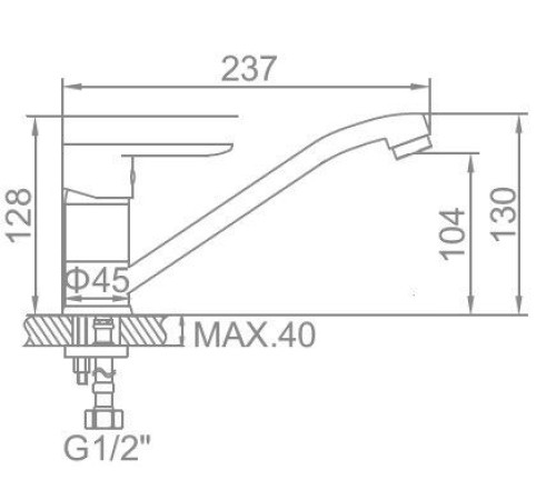 Кухонный смеситель Accoona A5208 низкий - 2