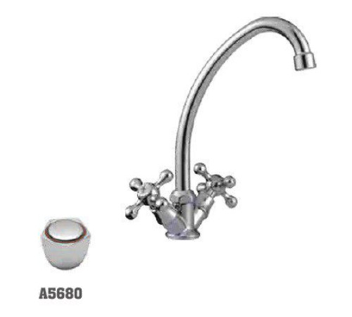 Кухонный смеситель Accoona A5680 двухвентельный хром