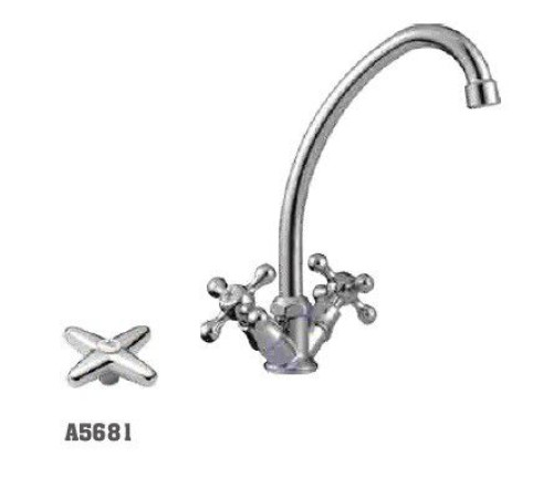 Кухонный смеситель Accoona A5681 двухвентельный хром