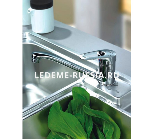 Кухонный смеситель Ledeme L-4268-B низкий хром - 1