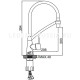 Кухонный смеситель Ledeme L-4399-2 хром / черный с гибким изливом - 2