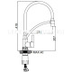 Кухонный смеситель Ledeme L-4499-3 хром / белый с гибким изливом - 7