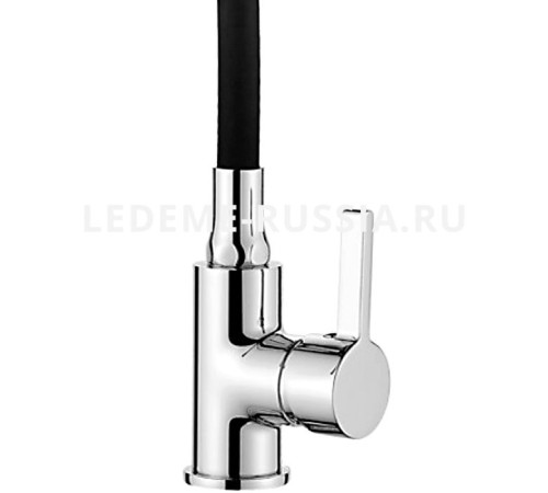 Кухонный смеситель Ledeme L-4898-2 черный с гибким изливом - 4