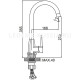 Кухонный смеситель Ledeme L-4998-2 высокий хром - 1