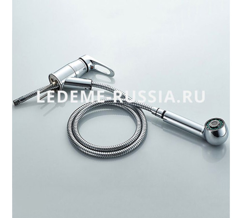 Кухонный смеситель Ledeme L-6013 хром с выдвижной лейкой - 2