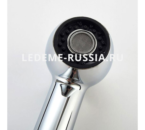 Кухонный смеситель Ledeme L-6040 хром с выдвижной лейкой - 4