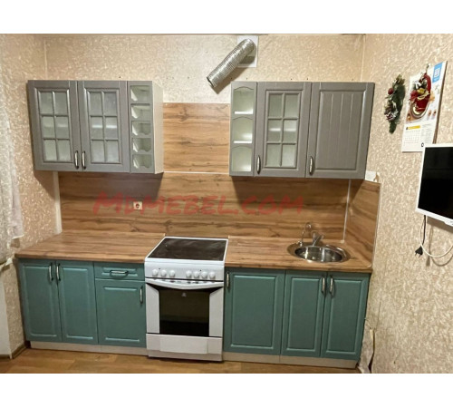 Кухня Бриз 2.05 м дуб графит / дуб изумруд