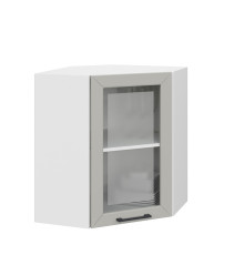 Шкаф Кельн верхний угловой остекленный 600x600