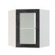 Шкаф Нувель верхний угловой остекленный 600x600