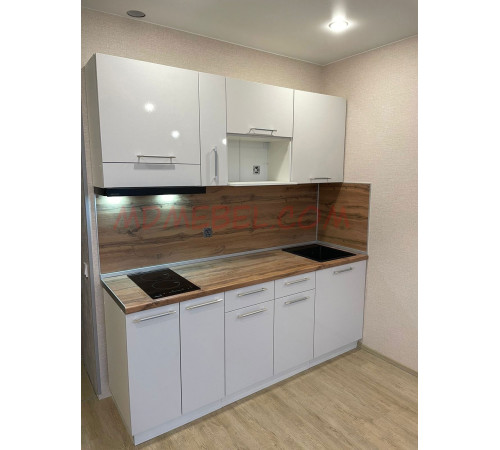 Кухня Олива 2.0 м белый металлик - 2