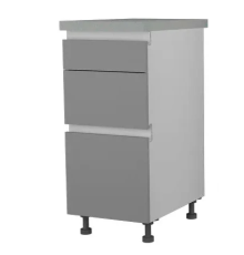 Шкаф Виано нижний c профилем GOLA с 3 ящиками 400