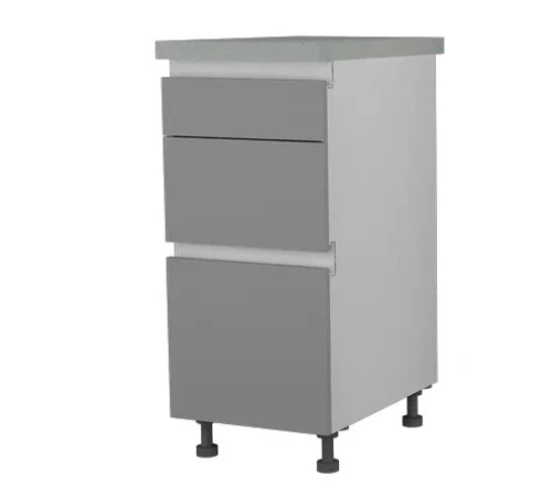 Шкаф Виано нижний c профилем GOLA с 3 ящиками 400