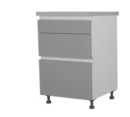 Шкаф Виано нижний c профилем GOLA с 3 ящиками 600