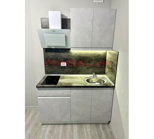 Кухня Бруклин 1.4 м бетон белый