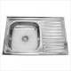 Мойка накладная из нержавеющей стали Sinklight 50х80 левая (0,8х180)