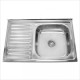 Мойка накладная из нержавеющей стали Sinklight 50х80 правая (0,6х160)