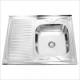 Мойка накладная из нержавеющей стали Sinklight 60х80 правая (0,8х180)