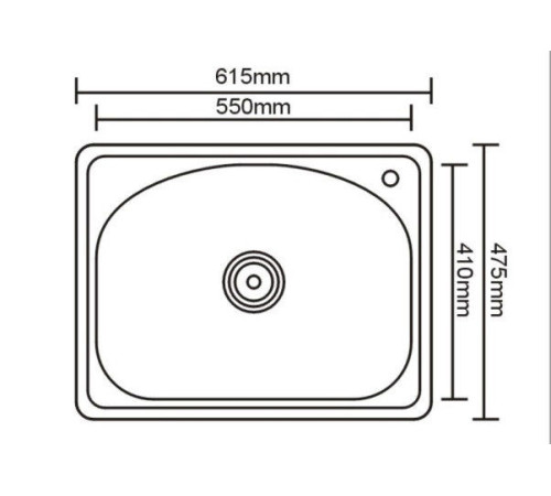 Мойка врезная из нержавеющей стали Sinklight 62х48 (0,8х180) - 4